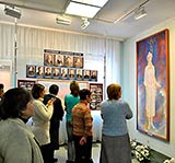 Открытие портрета Елены Ивановны Рерих кисти Л.Р. Цесюлевича