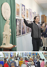 "Думая о Вечном" - фоторепортаж с открытия выставки Алексея Леонова