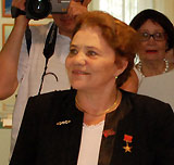 Визит М.Л. Попович и А.Н.Березового в Музей Н.К. Рериха в Новосибирске 